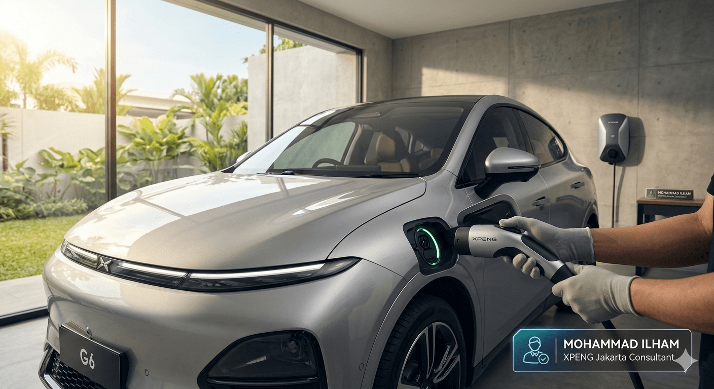 Cara Mengecas Mobil Listrik Xpeng